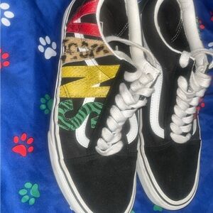 Vans Black and Multi-Pattern Women's Sneakers